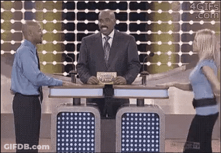 Survey Says Steve Harvey Busted Man Contestant GIF