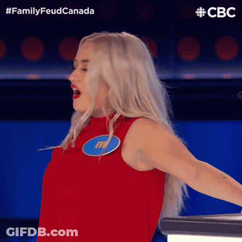 Survey Says Woman In Red Shocked Face GIF