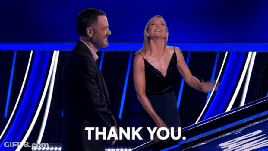 Survey Says Woman Says Thank You GIF
