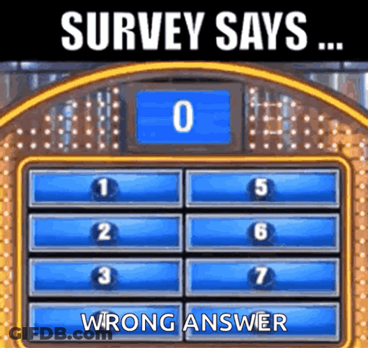 Survey Says Wrong Answer GIF