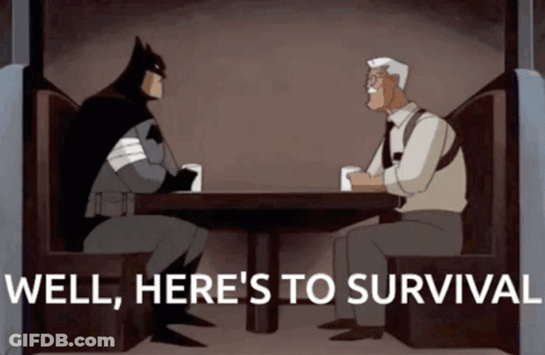 Survive Batman Jim Gordon Cheers GIF