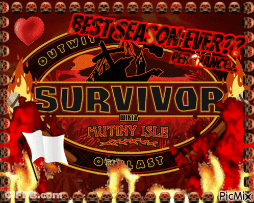 Survivor Logo With Skulls And Flames GIF