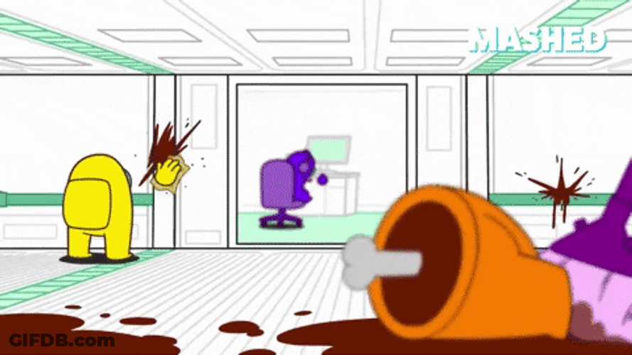 Sus Among Us Murder Scene GIF