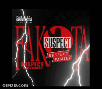 Suspect Respect Family Poster With Lightning Strikes GIF