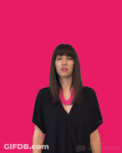 Suspicious Female Raising Hand GIF