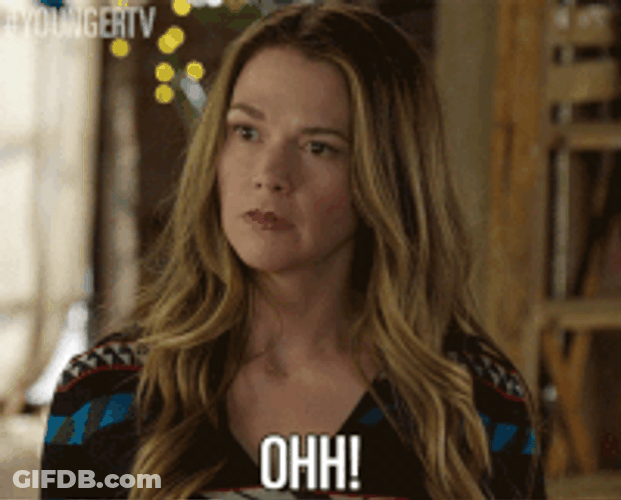 Sutton Foster Ohhh Pleasantly Surprise GIF