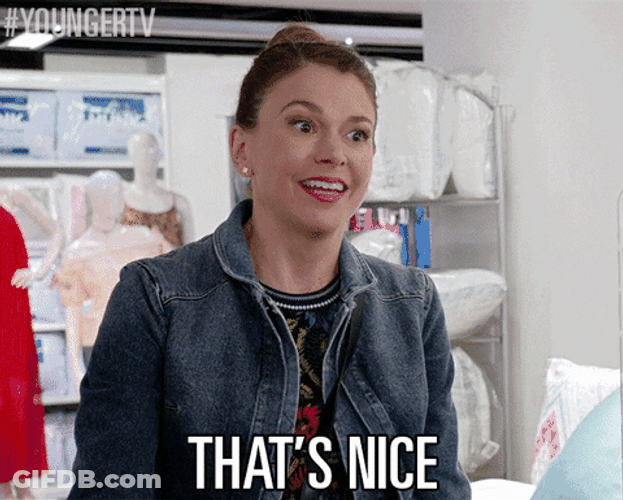 Sutton Foster Thats Nice Fake Smile GIF