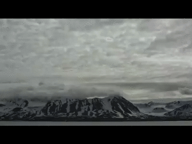 Svalbard Arctic Mountain Clouds GIF