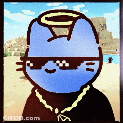Swag Angel Smurf Cat Meme GIF