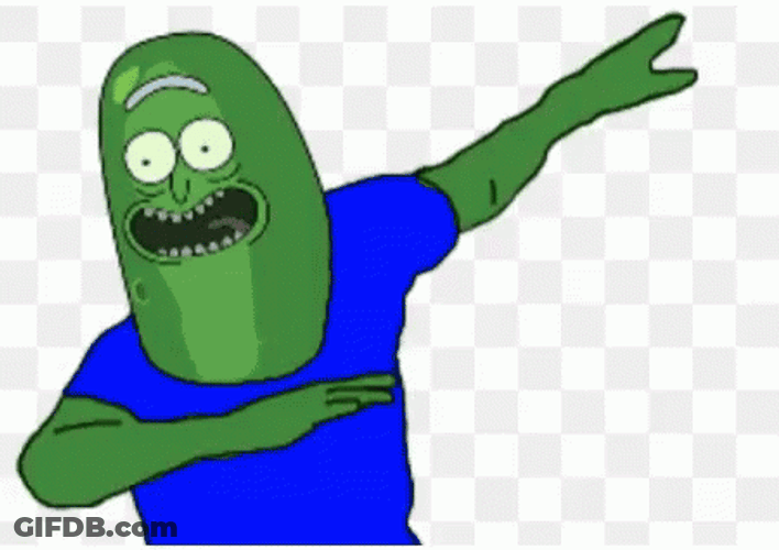 Swag Pickle Rick Dab GIF