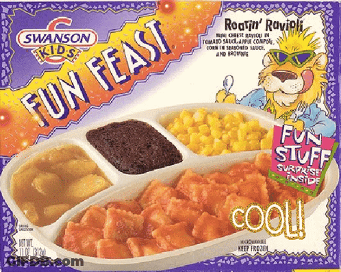 Swanson Kids Fun Feast Box With Lion In Sunglasses GIF