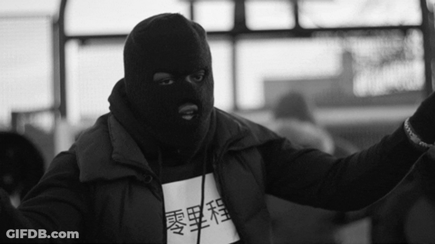 Swarmz Wearing Ski Mask Signing No GIF