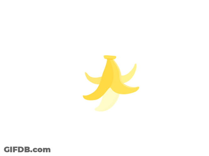 Swaying Dancing Banana Peel GIF