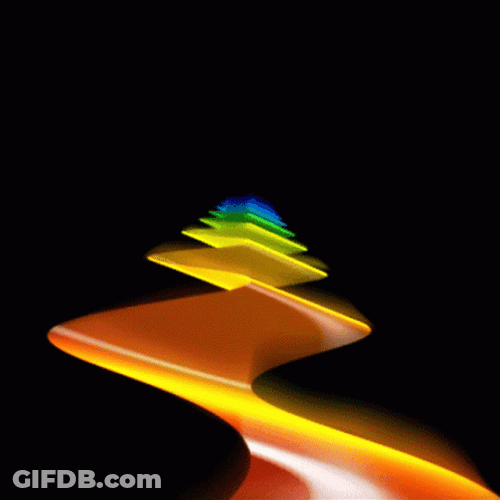 Swaying Path Colorful Optical Illusion GIF