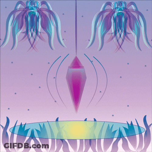 Swaying Pink Crystal Pendulum GIF