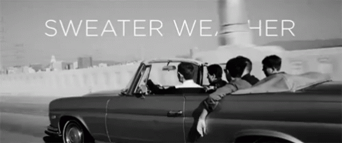 Sweater Weather Men Road Trip GIF
