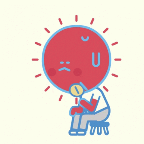 Sweatiing Animated Meme Heat Stroke GIF