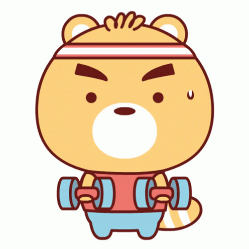 Sweating BluesBear Dumbbell Exercise GIF