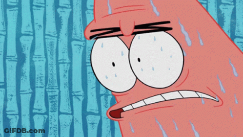 Sweating Cartoon Character GIF