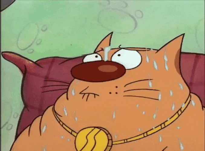 Sweating Cat CatDog Nickelodeon GIF