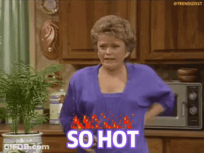 Sweating Meme So Hot Lady GIF