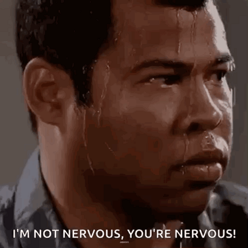 Sweating Not Nervous Meme GIF