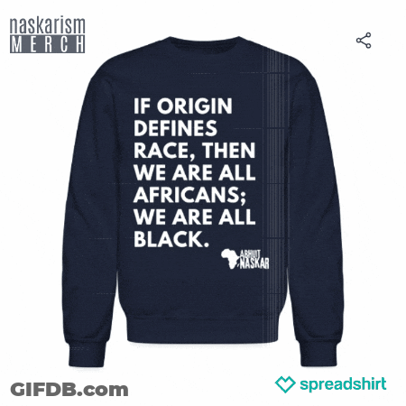 Sweatshirt Saying If Origin Defines Race Then We Are All Africans GIF