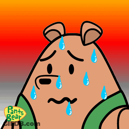 Sweaty Bear In Pants With Bear Text GIF