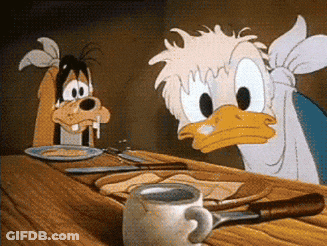 Sweaty Donald Duck And Goofy GIF