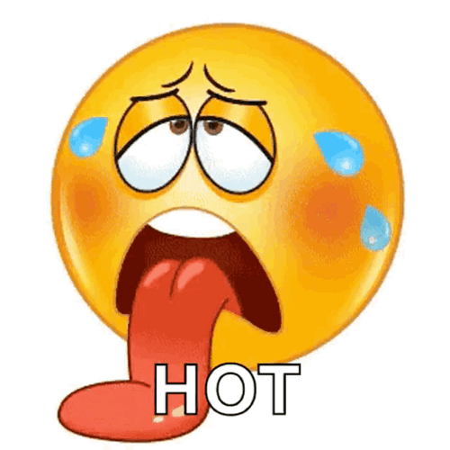 Sweaty Emoji With Its Tongue Out GIF
