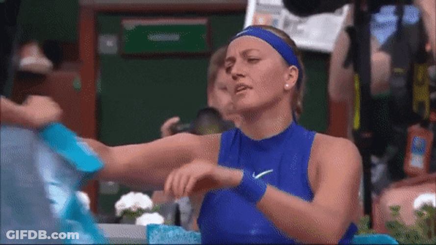 Sweaty Female Tennis Player GIF