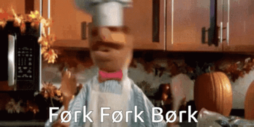 Sweden Chef Fork Bork GIF