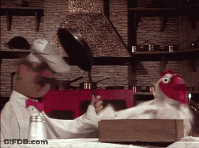 Swedish Chef Chicken Chase GIF