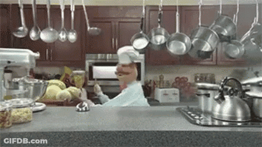 Swedish Chef Crazy Making Noise At The Kitchen GIF