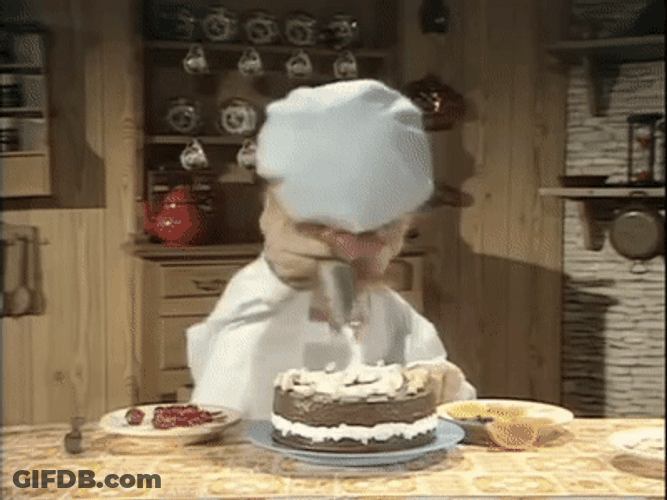 Swedish Chef Lemon Chocolate Cake GIF