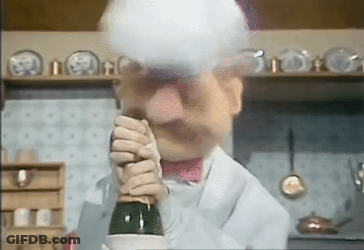 Swedish Chef Opening Wine GIF