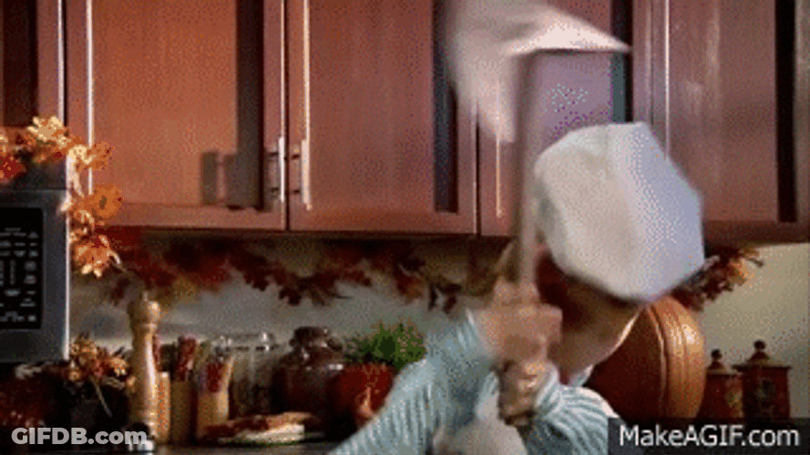 Swedish Chef Slicing Pumpkin GIF