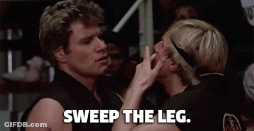 Sweep The Leg Karate Kid GIF