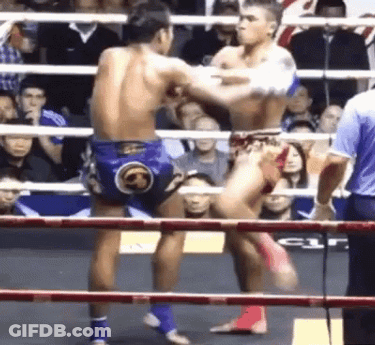 Sweep The Leg Muay Thai Fighters GIF