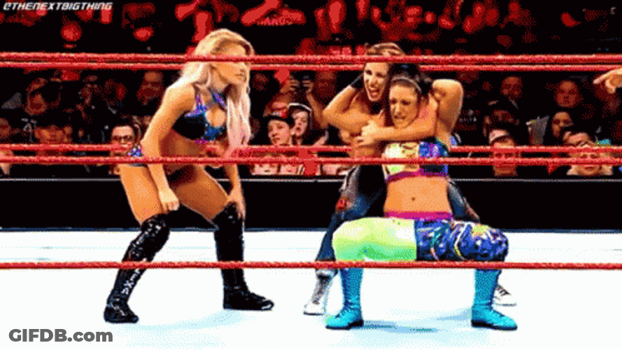 Sweep The Leg Women Wrestling WWE GIF