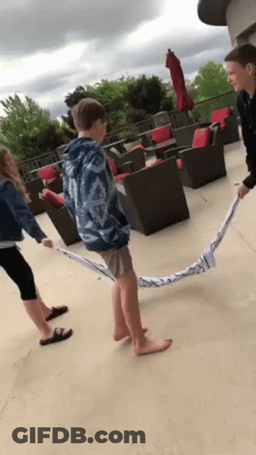 Sweeping Feet Fails GIF