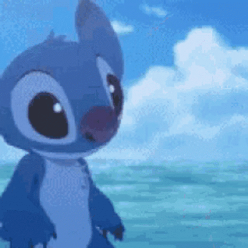 Sweet Angel Kiss Cute Stitch Cheek Happy GIF