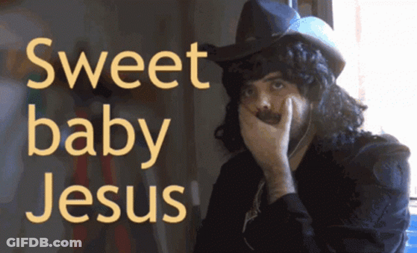 Sweet Baby Jesus Cowboy Reaction GIF