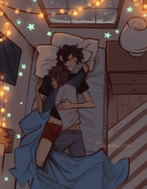Sweet Bl Couple Sleeping GIF
