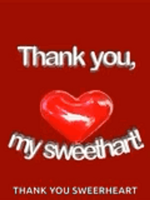Sweet Bouncing Heart Thank You Sweetheart GIF