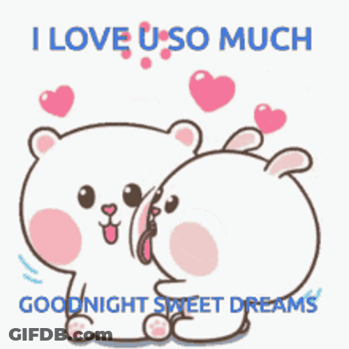 Sweet Bunny And Bear Couple GIF