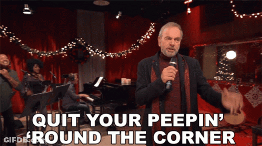 Sweet Caroline Quit Your Peeping GIF