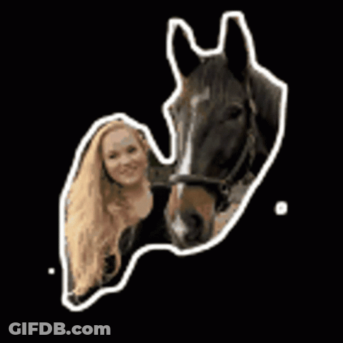 Sweet Caroline With Her Horse GIF