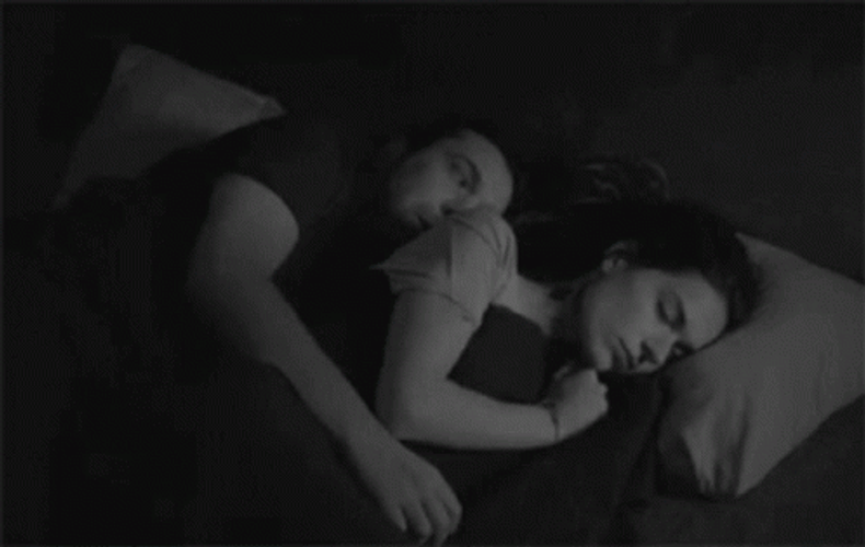 Sweet Couple Black And White Snuggles GIF