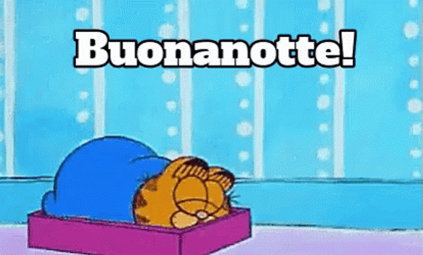Sweet Dreams Buona Notte Garfield GIF